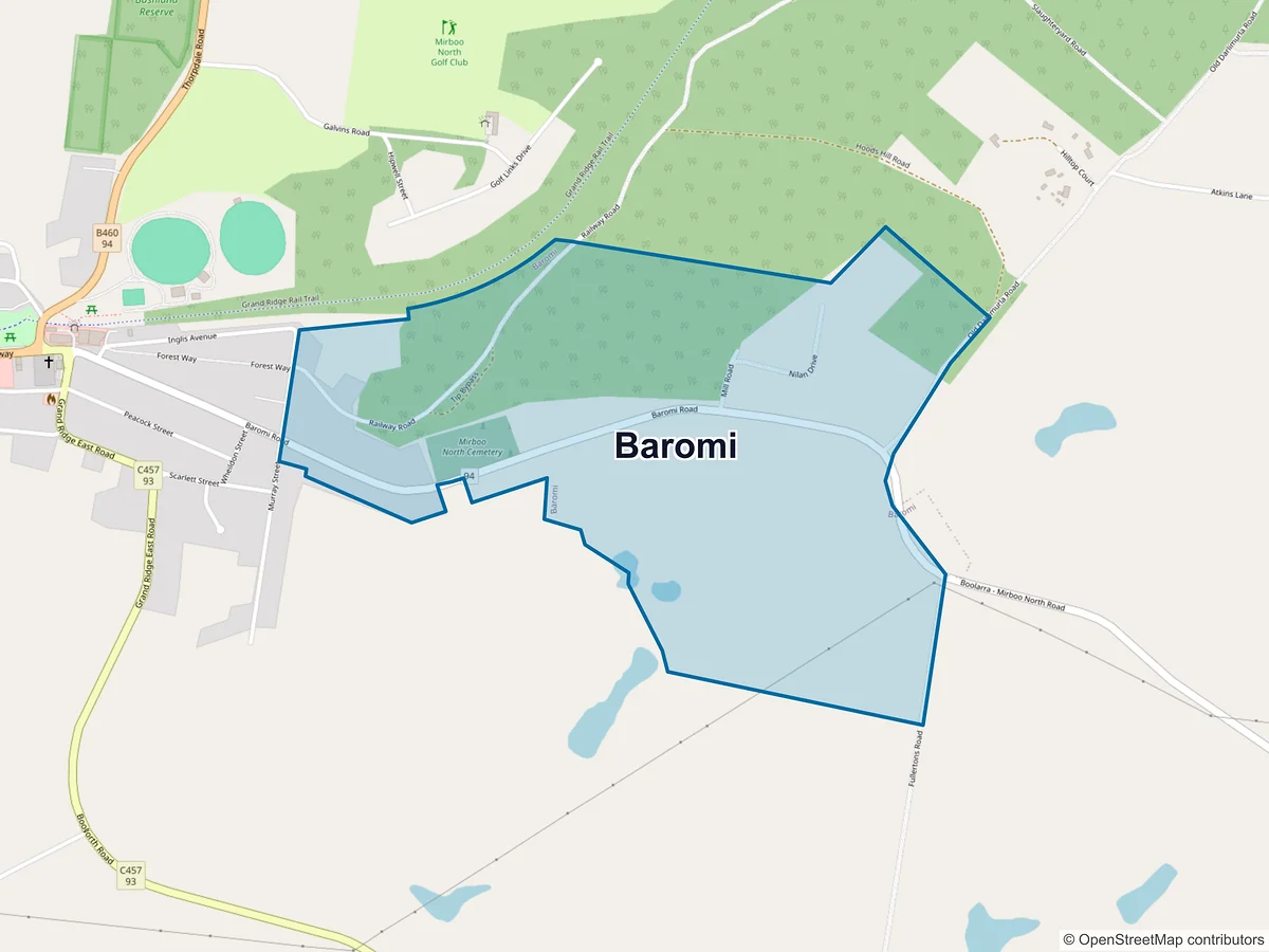 Map of Baromi, VIC, Australia