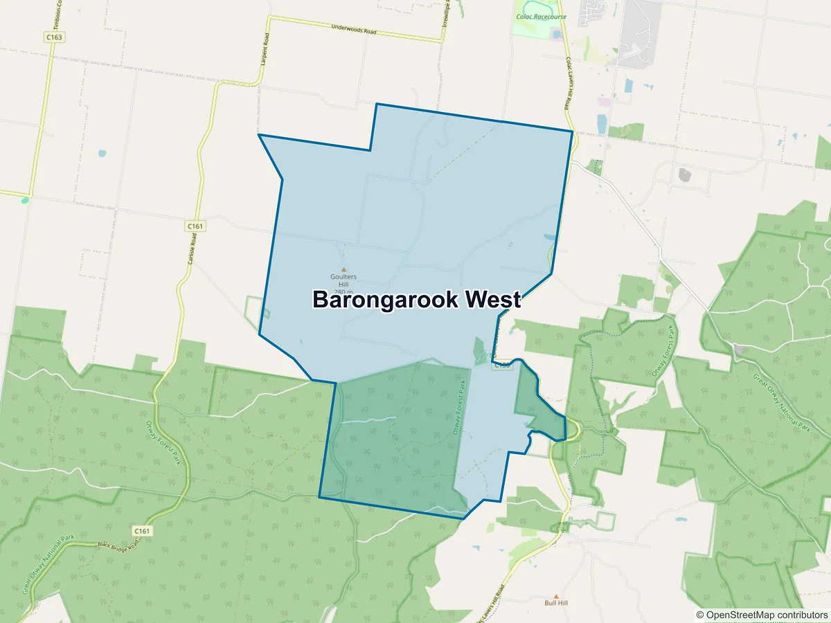 Map of Barongarook West, VIC, Australia