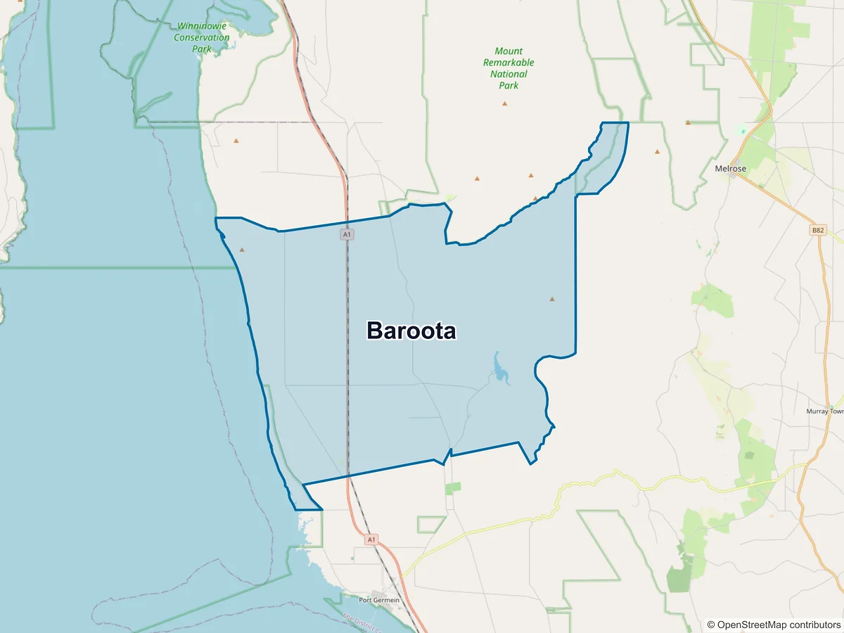 Map of Baroota, SA, Australia