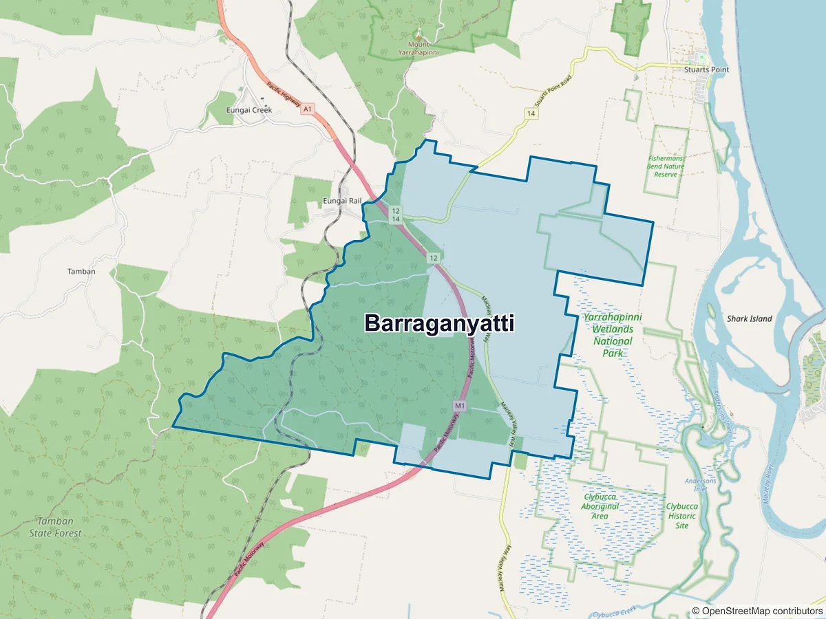 Map of Barraganyatti, NSW, Australia