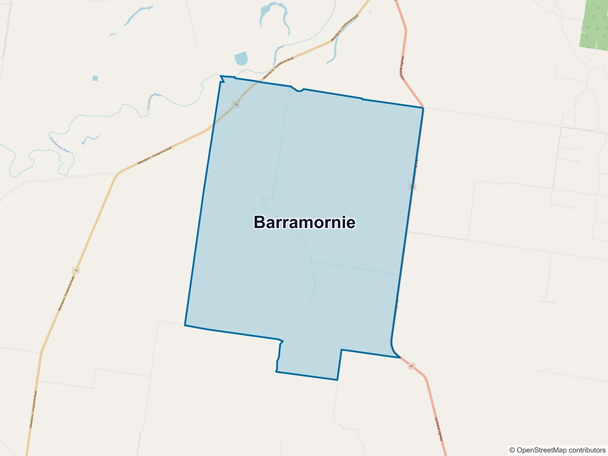 Map of Barramornie, QLD, Australia