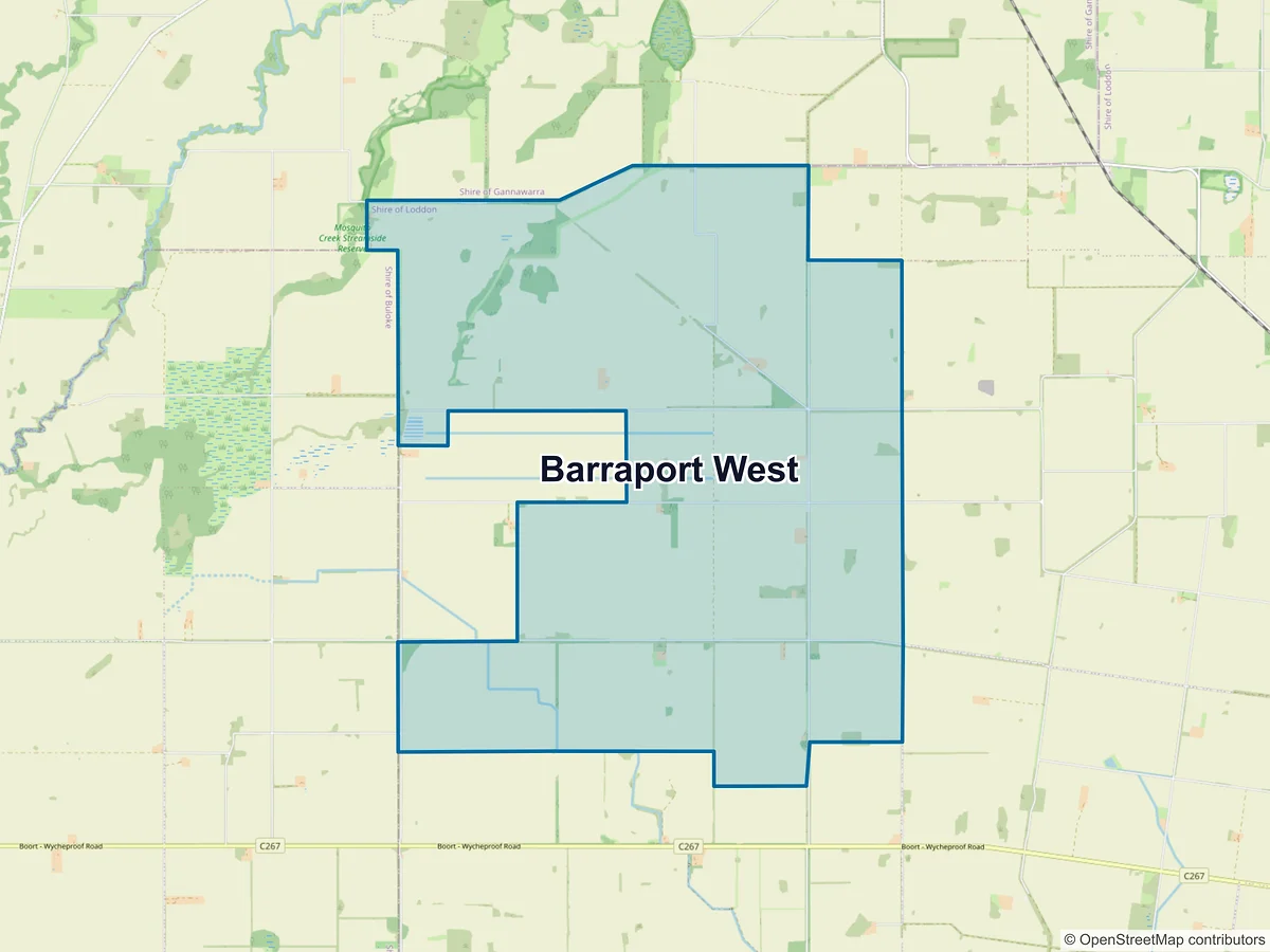 Map of Barraport West, VIC, Australia