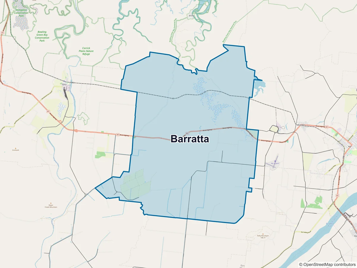 Map of Barratta, QLD, Australia