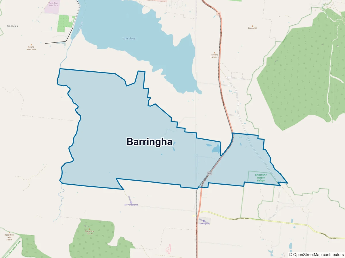 Map of Barringha, QLD, Australia