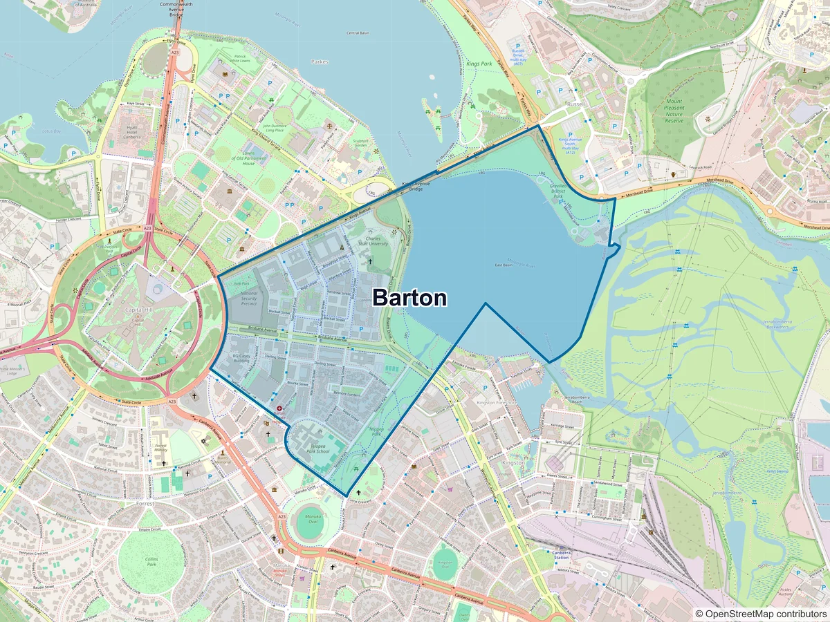 Map of Barton, ACT, Australia