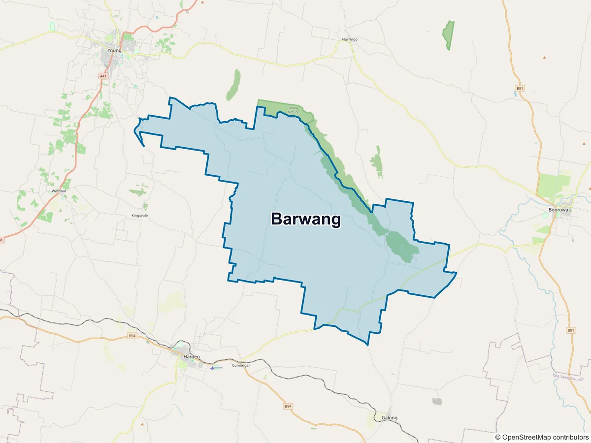 Map of Barwang, NSW, Australia