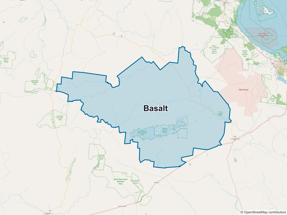 Map of Basalt, QLD, Australia