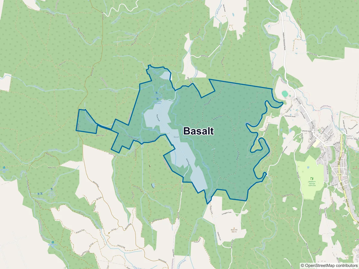 Map of Basalt, VIC, Australia