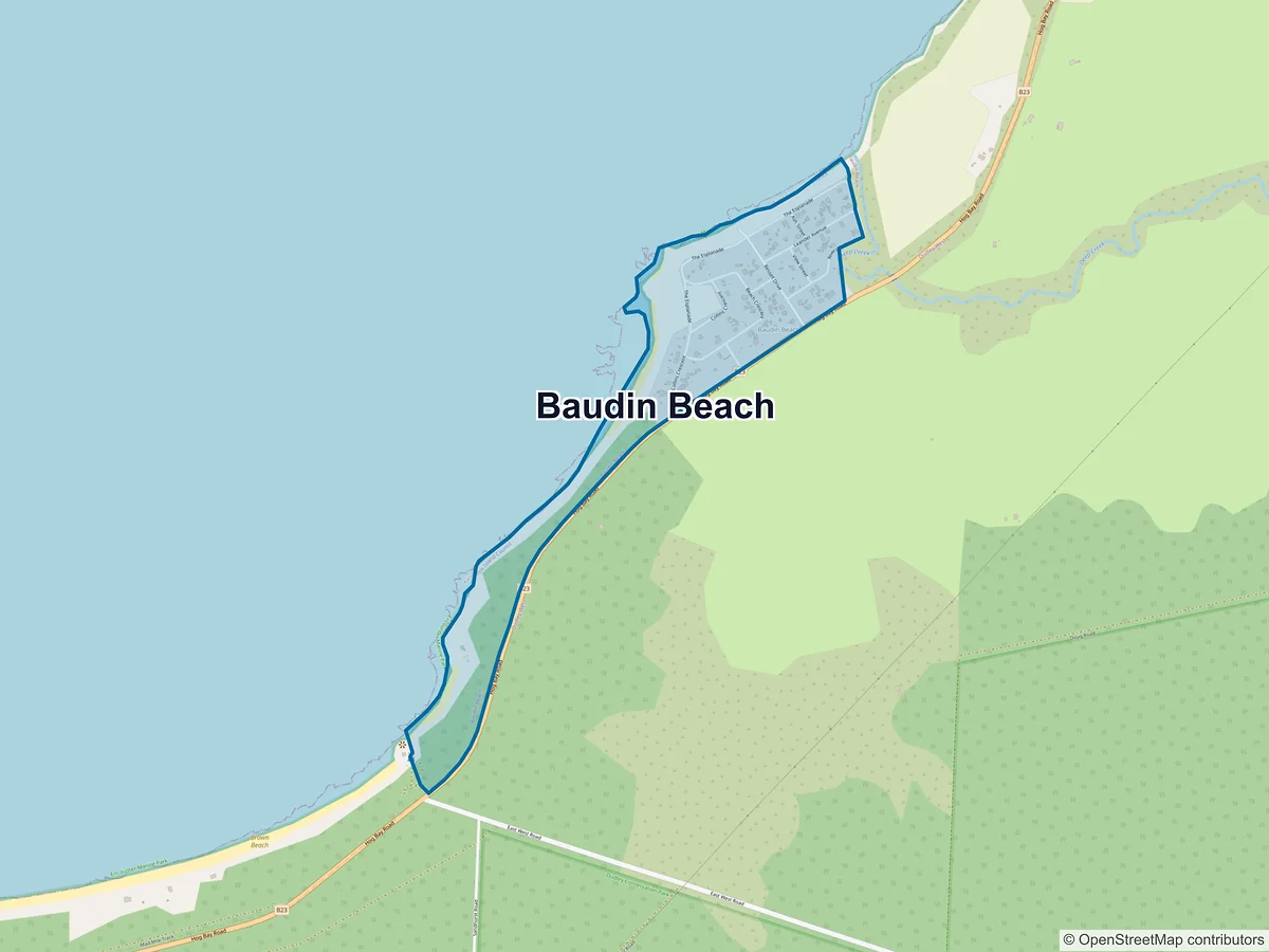 Map of Baudin Beach, SA, Australia