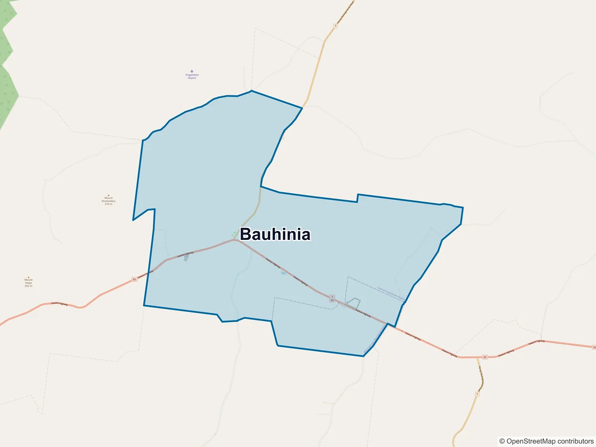 Map of Bauhinia, QLD, Australia