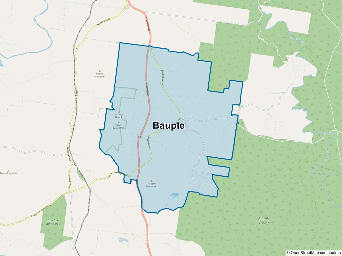 Map of Bauple, QLD, Australia