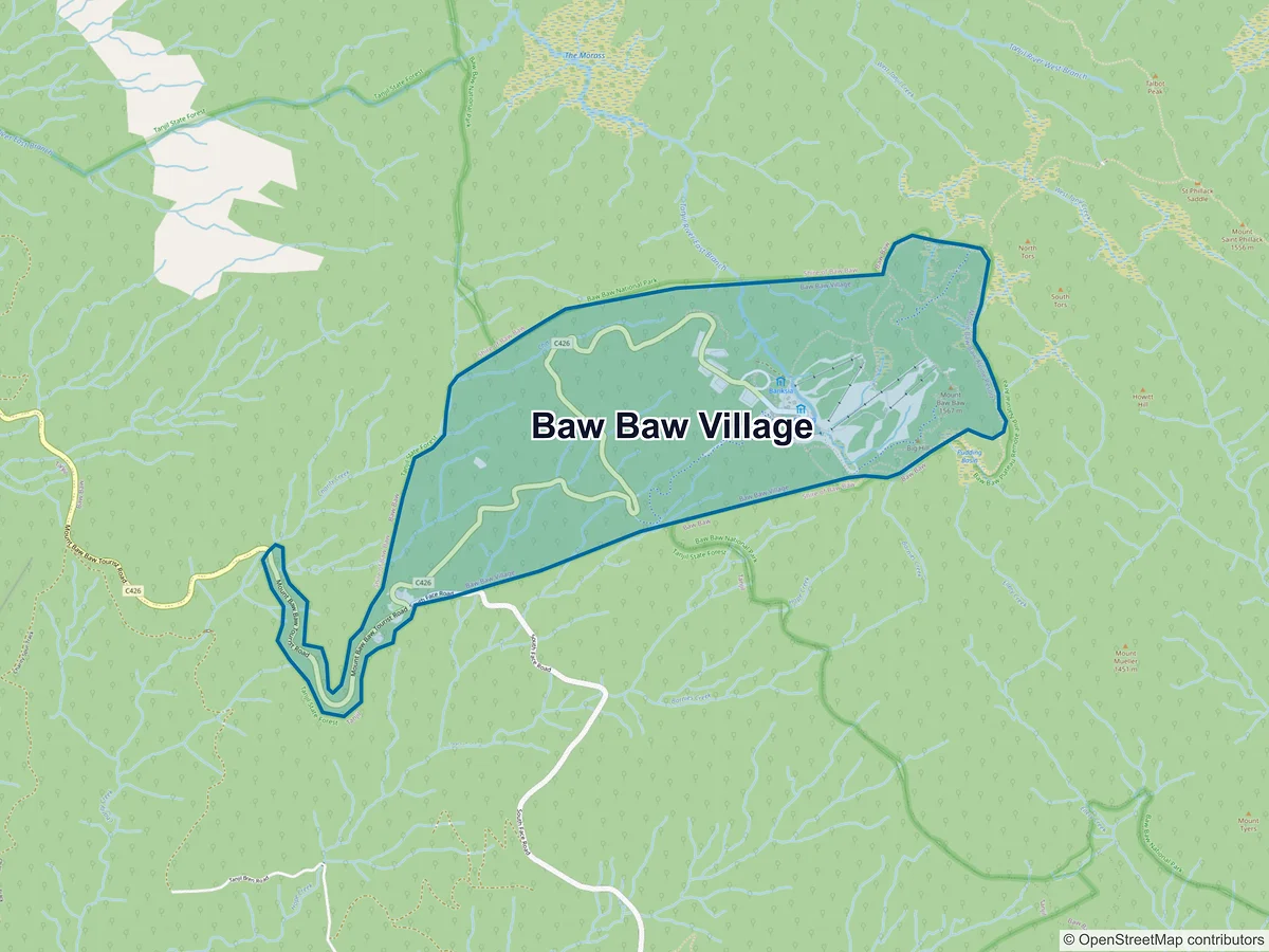 Map of Baw Baw Village, VIC, Australia