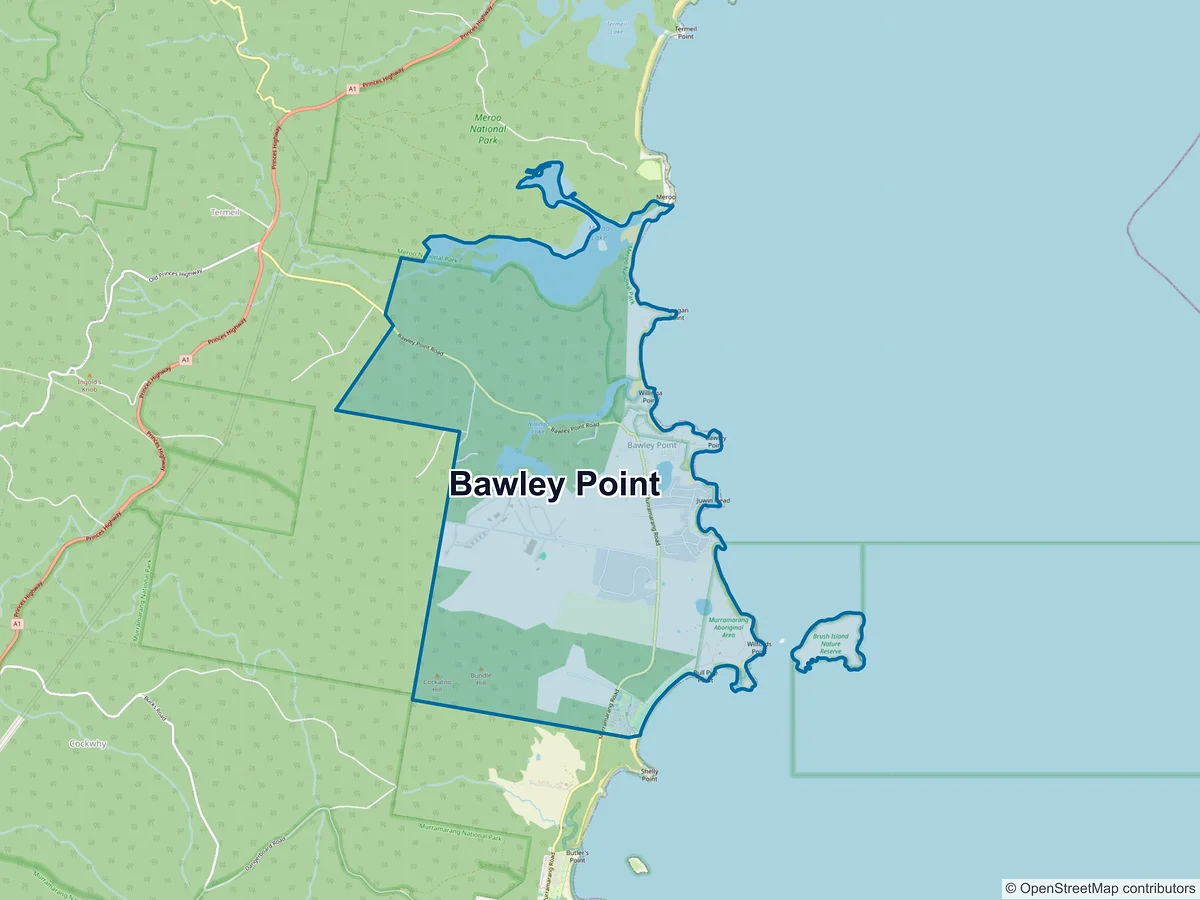 Map of Bawley Point, NSW, Australia