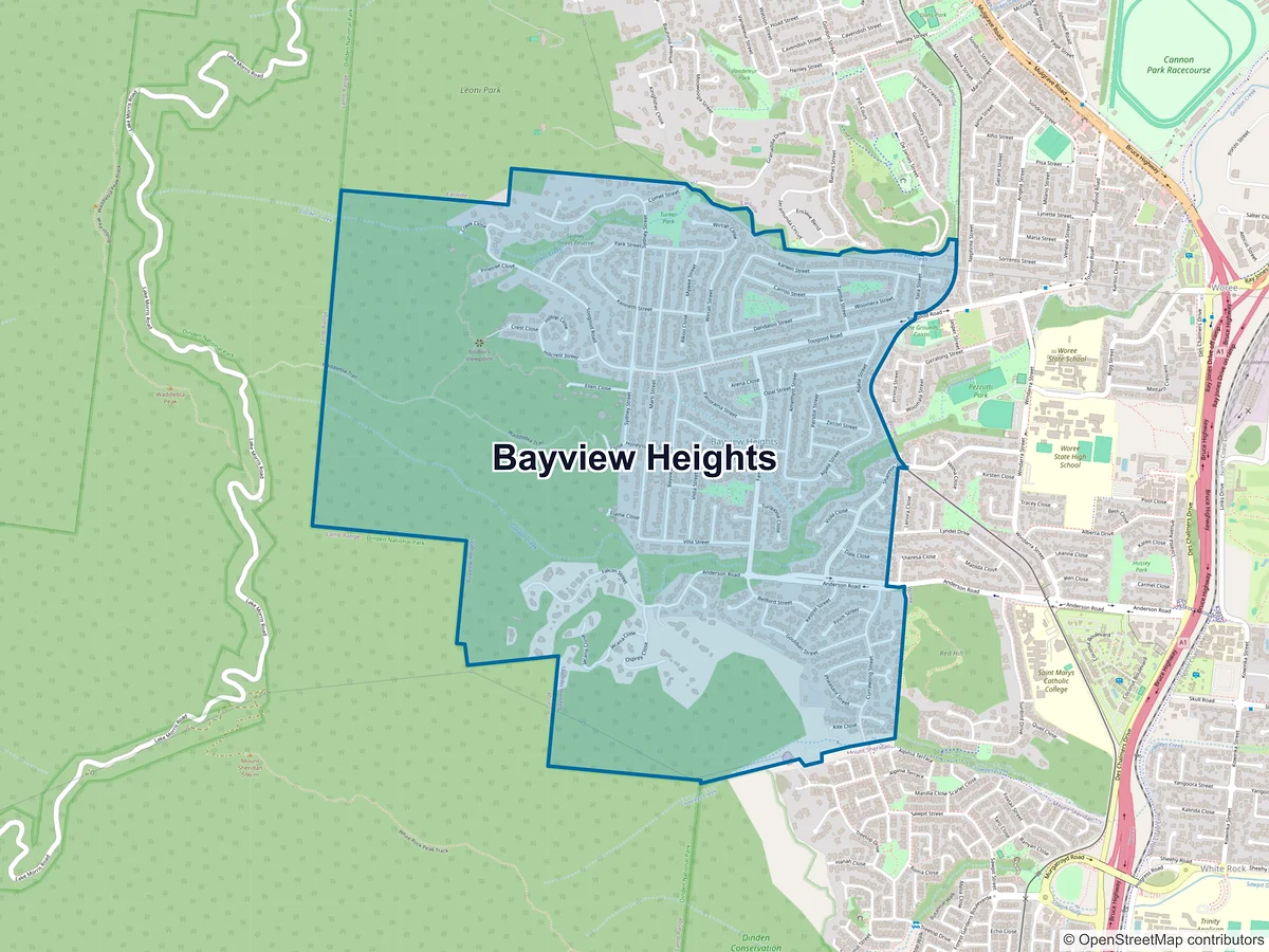 Map of Bayview Heights, QLD, Australia