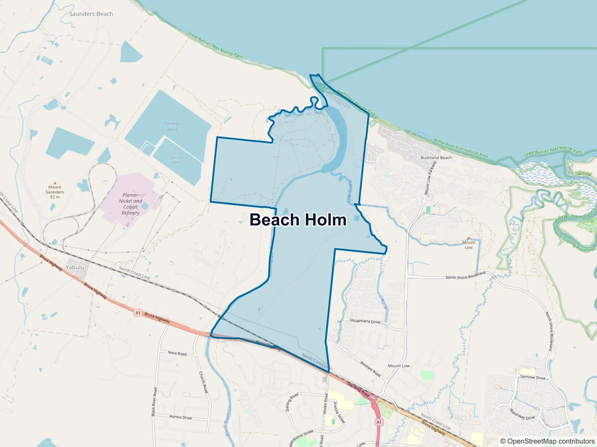 Map of Beach Holm, QLD, Australia