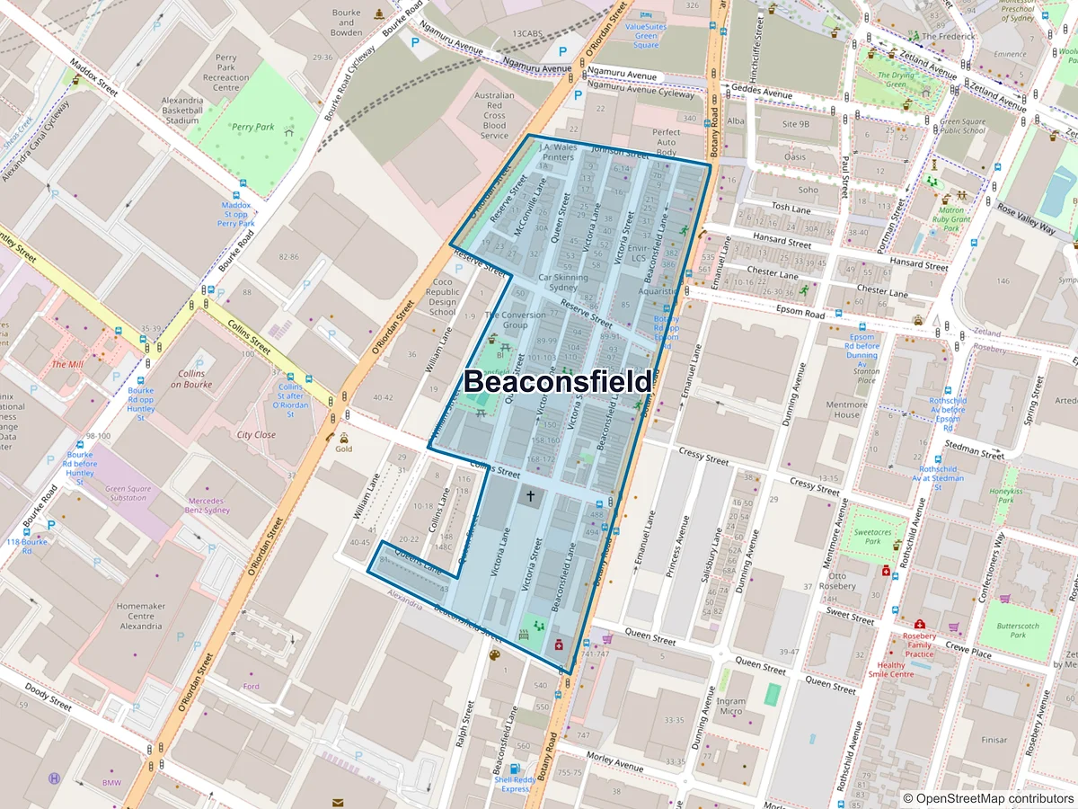 Map of Beaconsfield, NSW, Australia