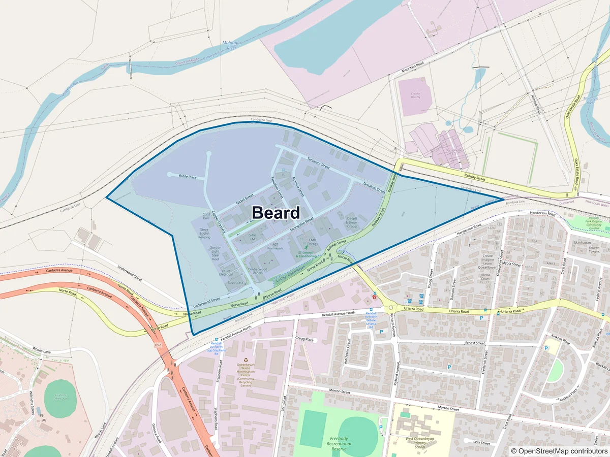 Map of Beard, ACT, Australia