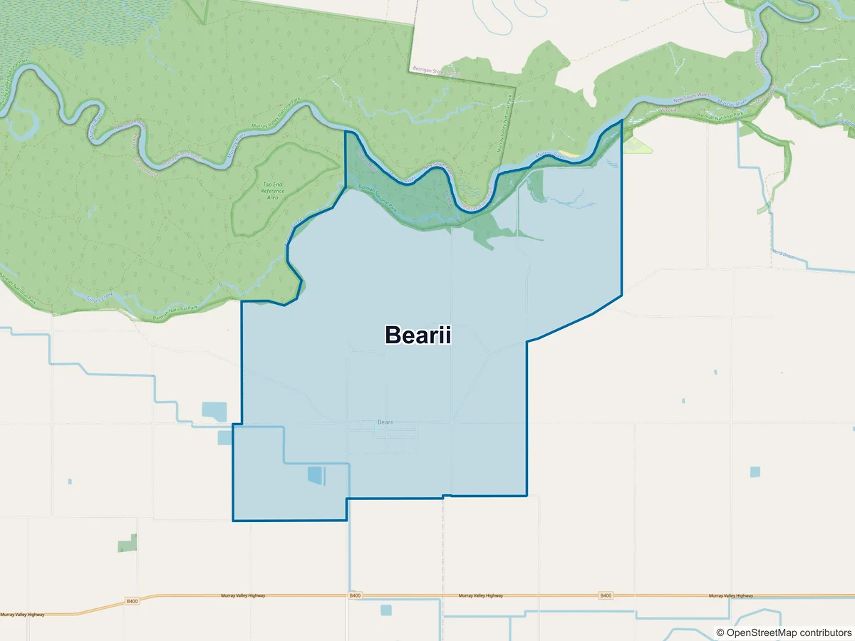 Map of Bearii, VIC, Australia