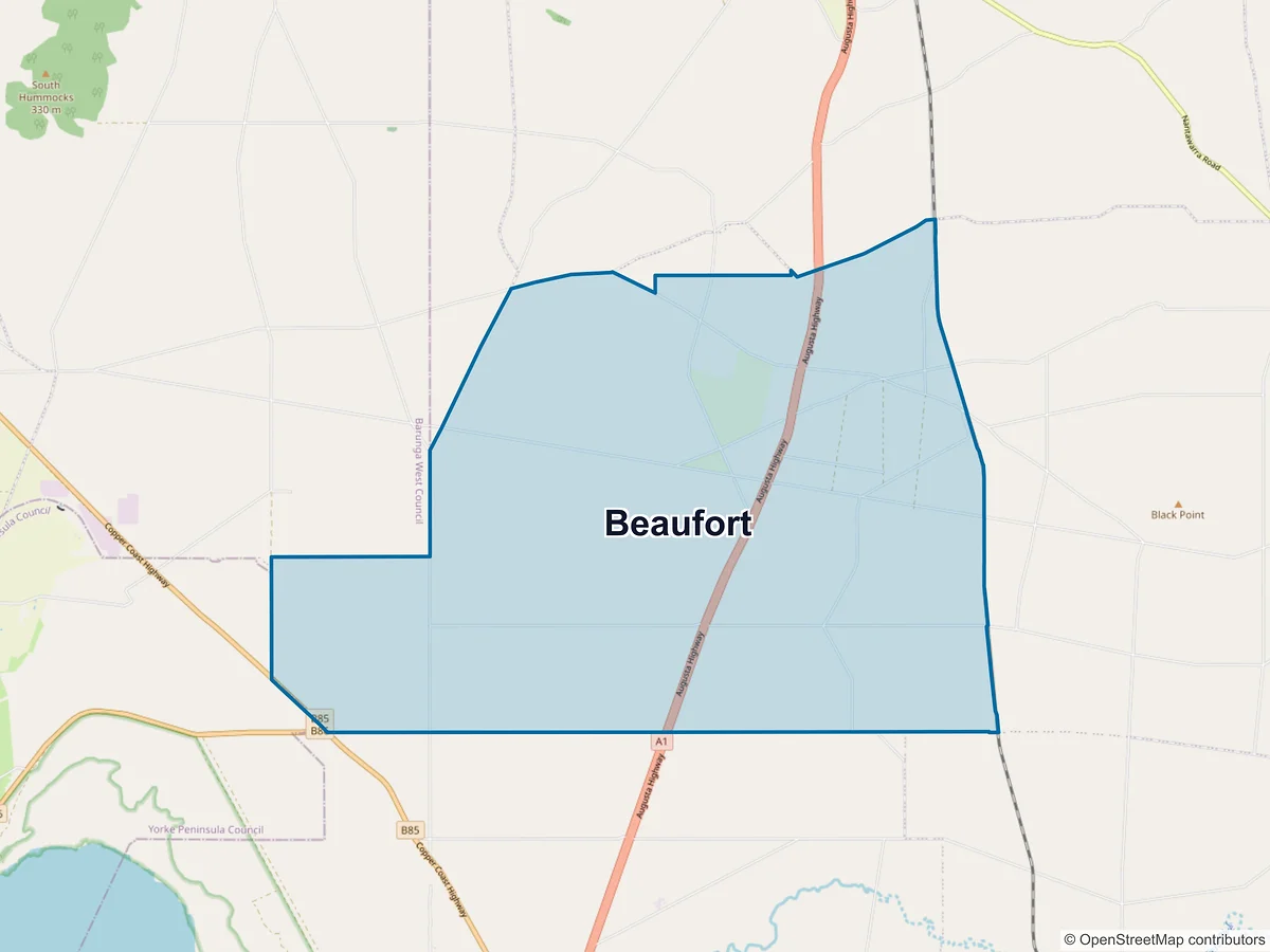 Map of Beaufort, SA, Australia