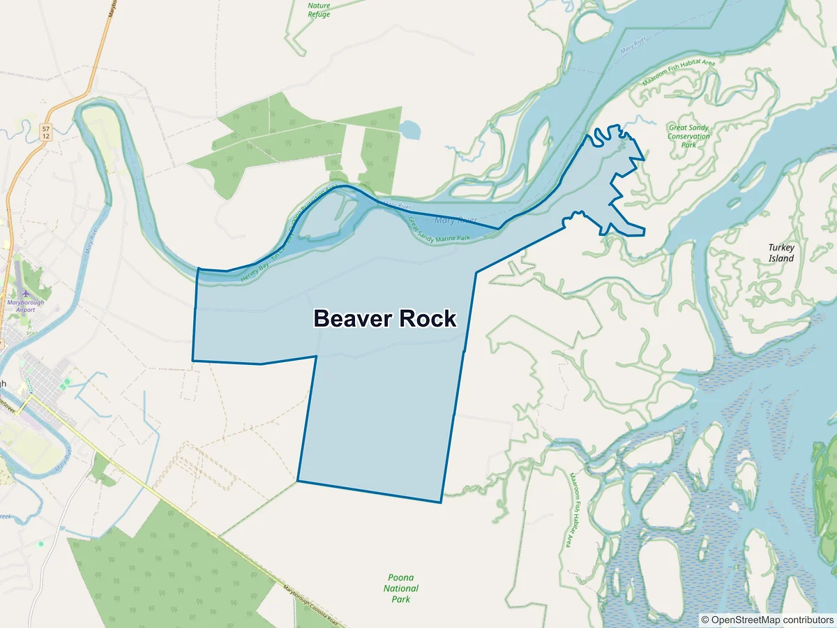 Map of Beaver Rock, QLD, Australia