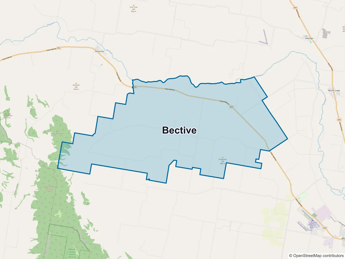 Map of Bective, NSW, Australia