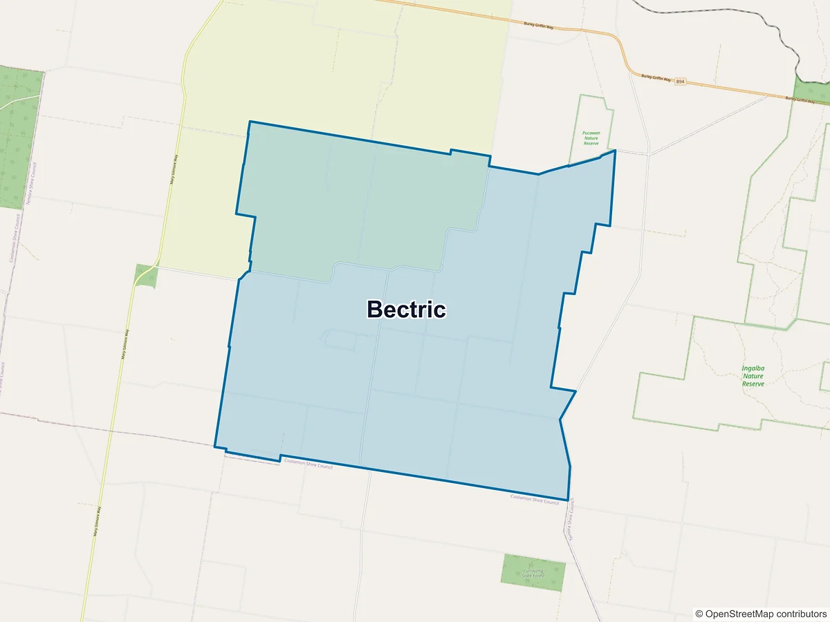 Map of Bectric, NSW, Australia