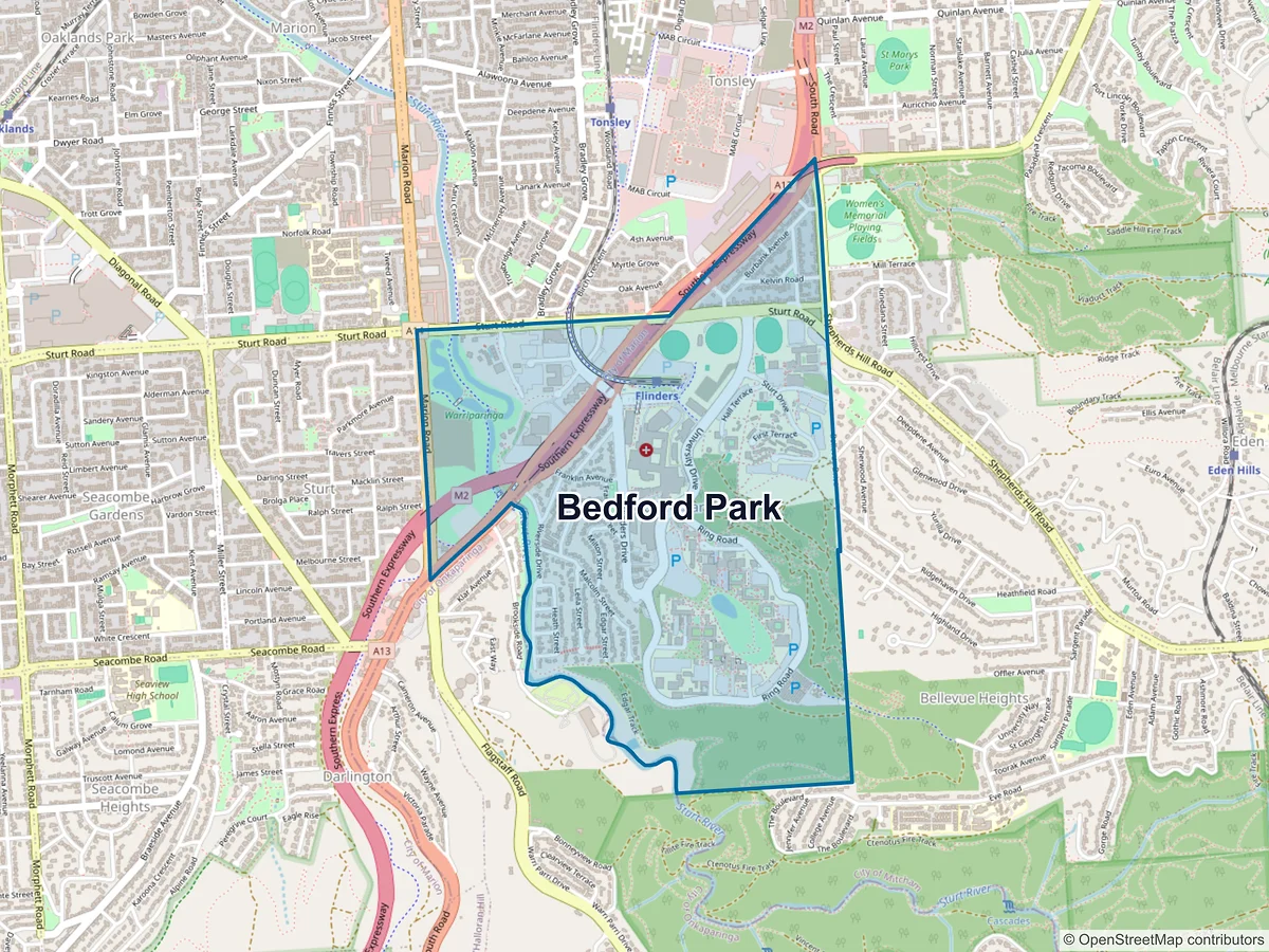 Map of Bedford Park, SA, Australia