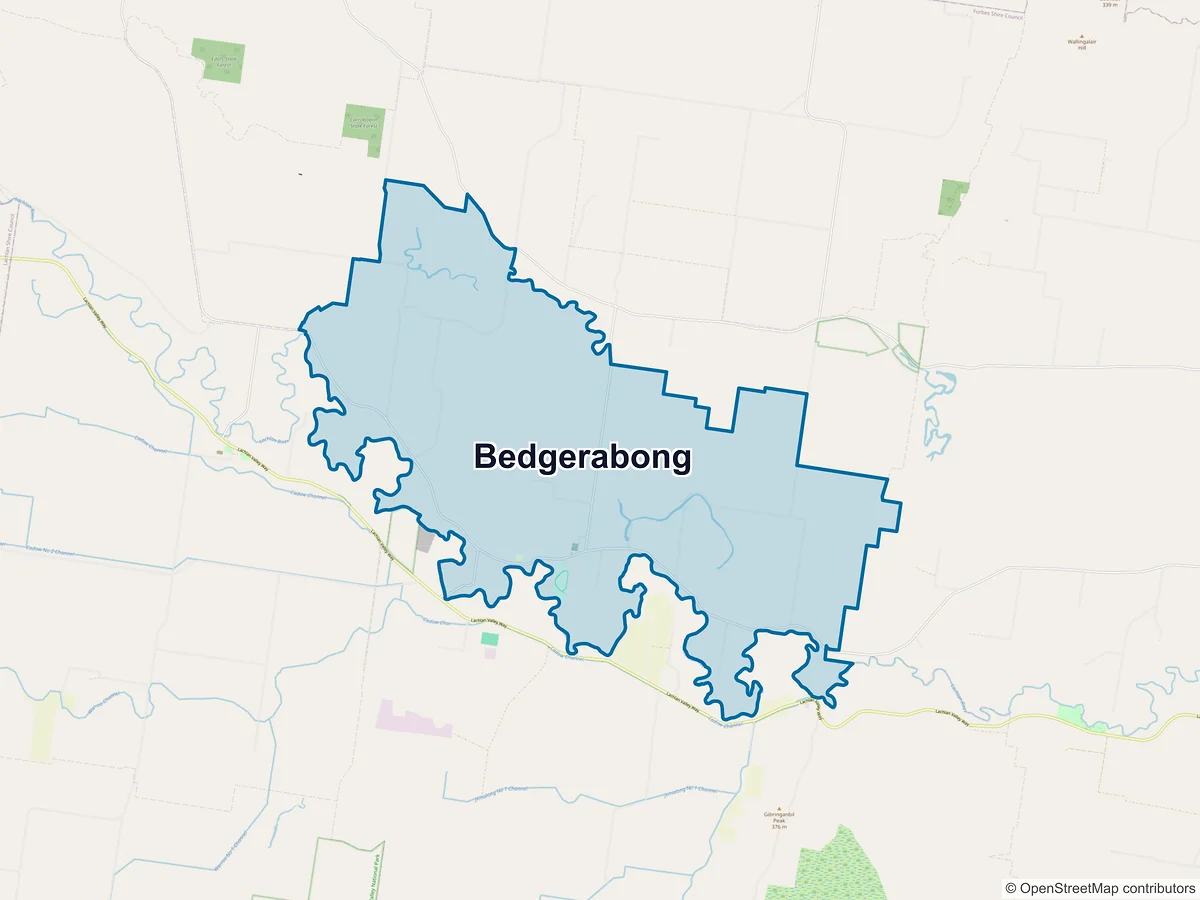 Map of Bedgerabong, NSW, Australia
