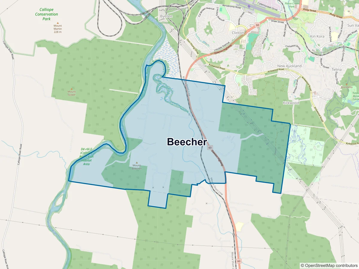 Map of Beecher, QLD, Australia