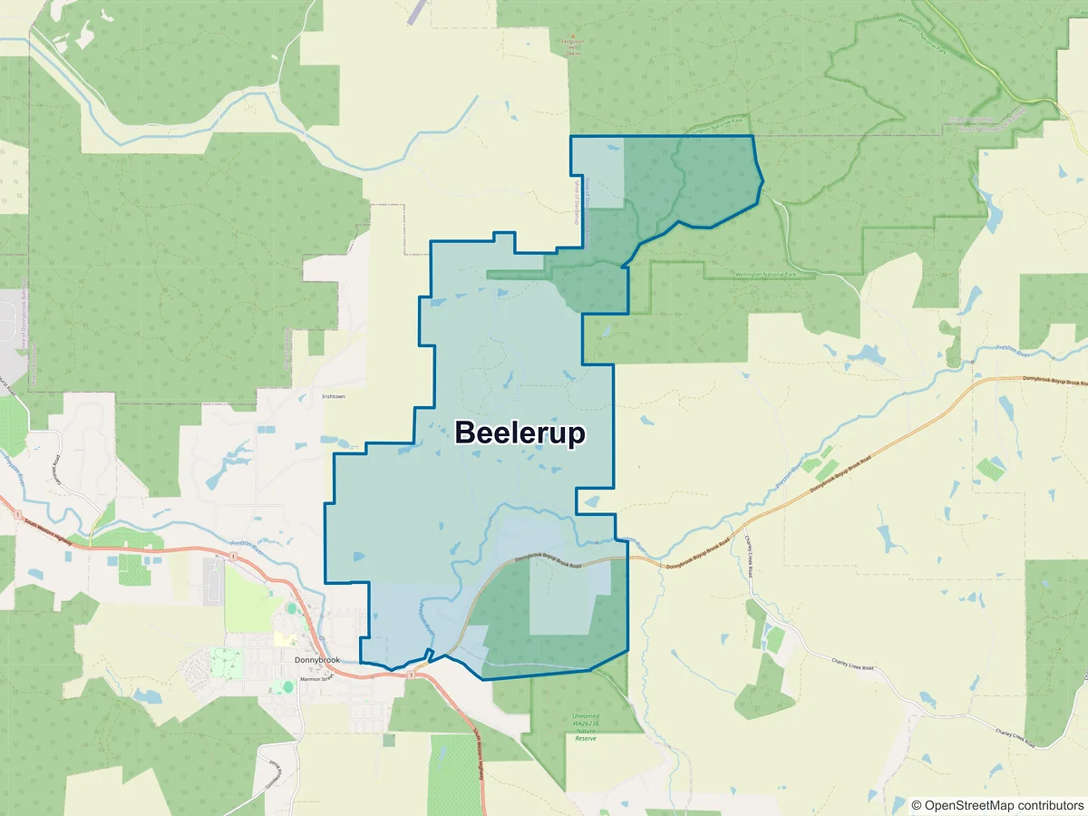 Map of Beelerup, WA, Australia