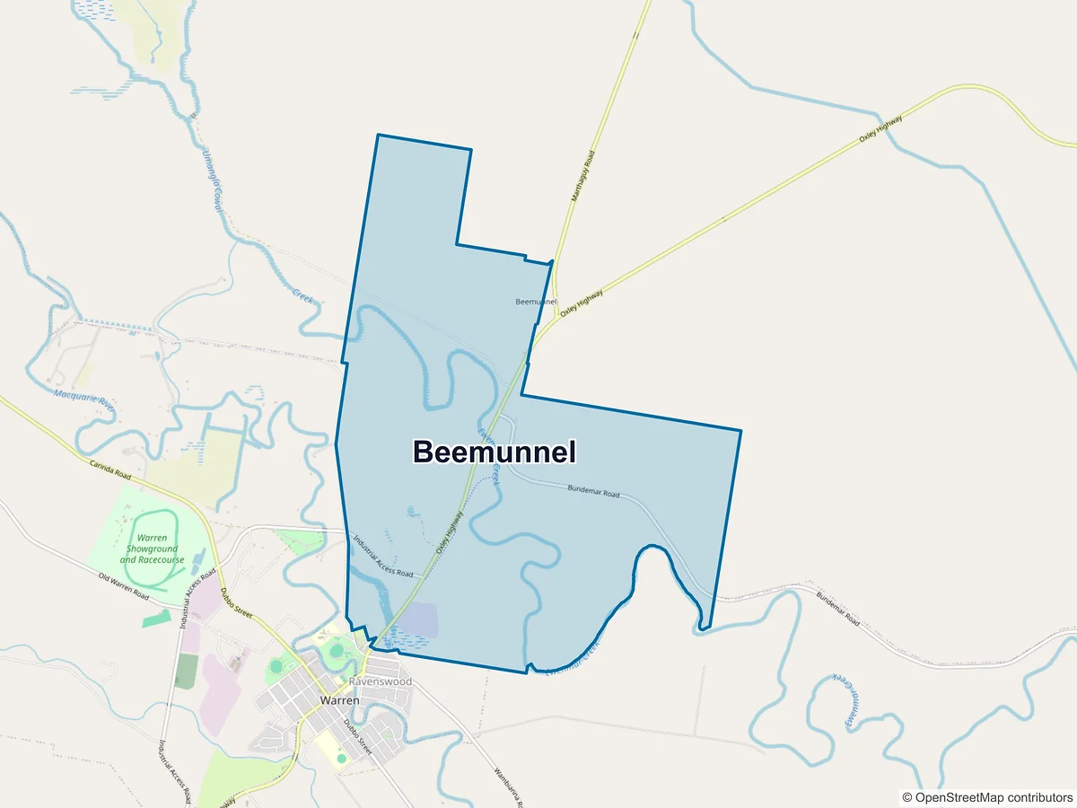 Map of Beemunnel, NSW, Australia