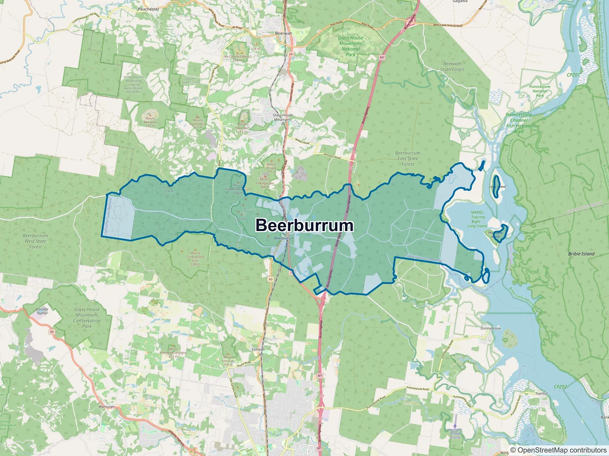Map of Beerburrum, QLD, Australia