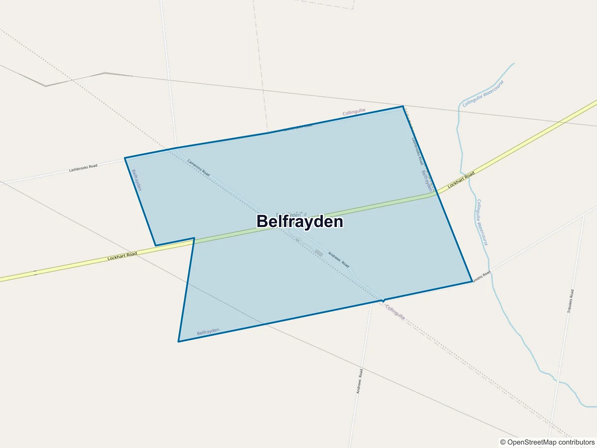 Map of Belfrayden, NSW, Australia