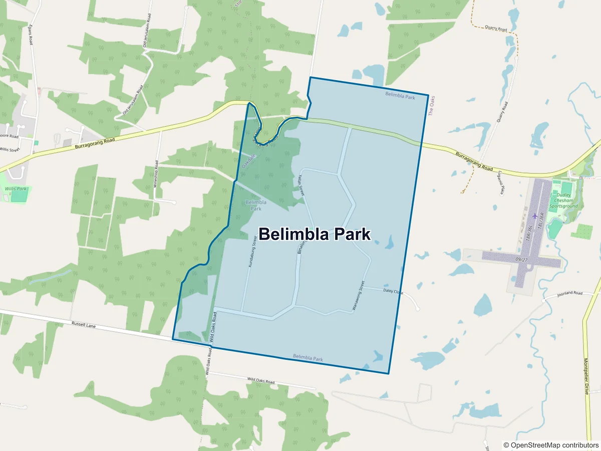 Map of Belimbla Park, NSW, Australia