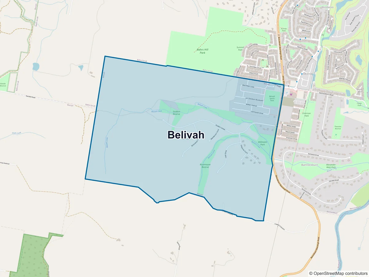 Map of Belivah, QLD, Australia