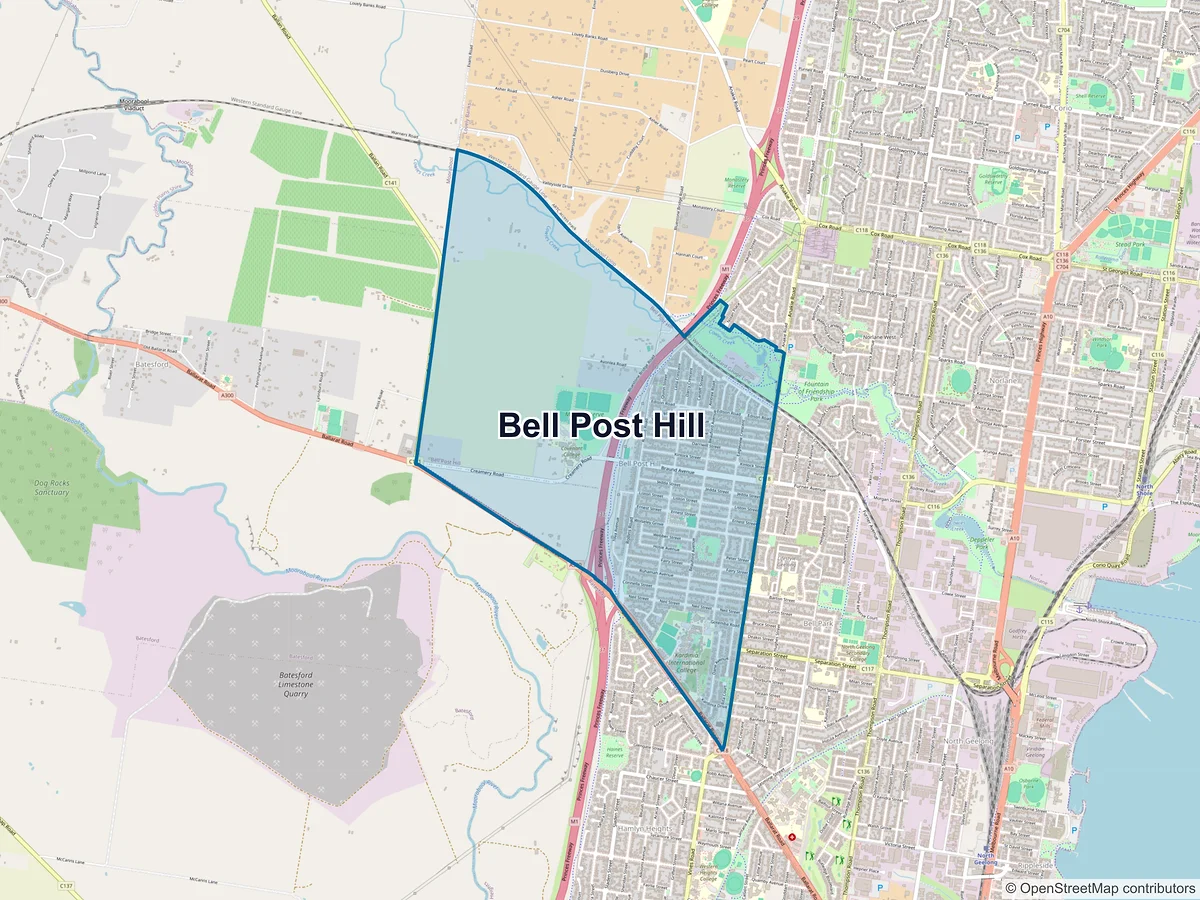 Map of Bell Post Hill, VIC, Australia