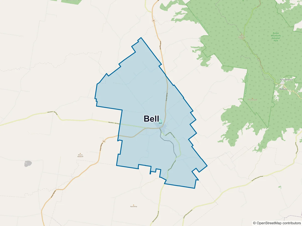 Map of Bell, QLD, Australia