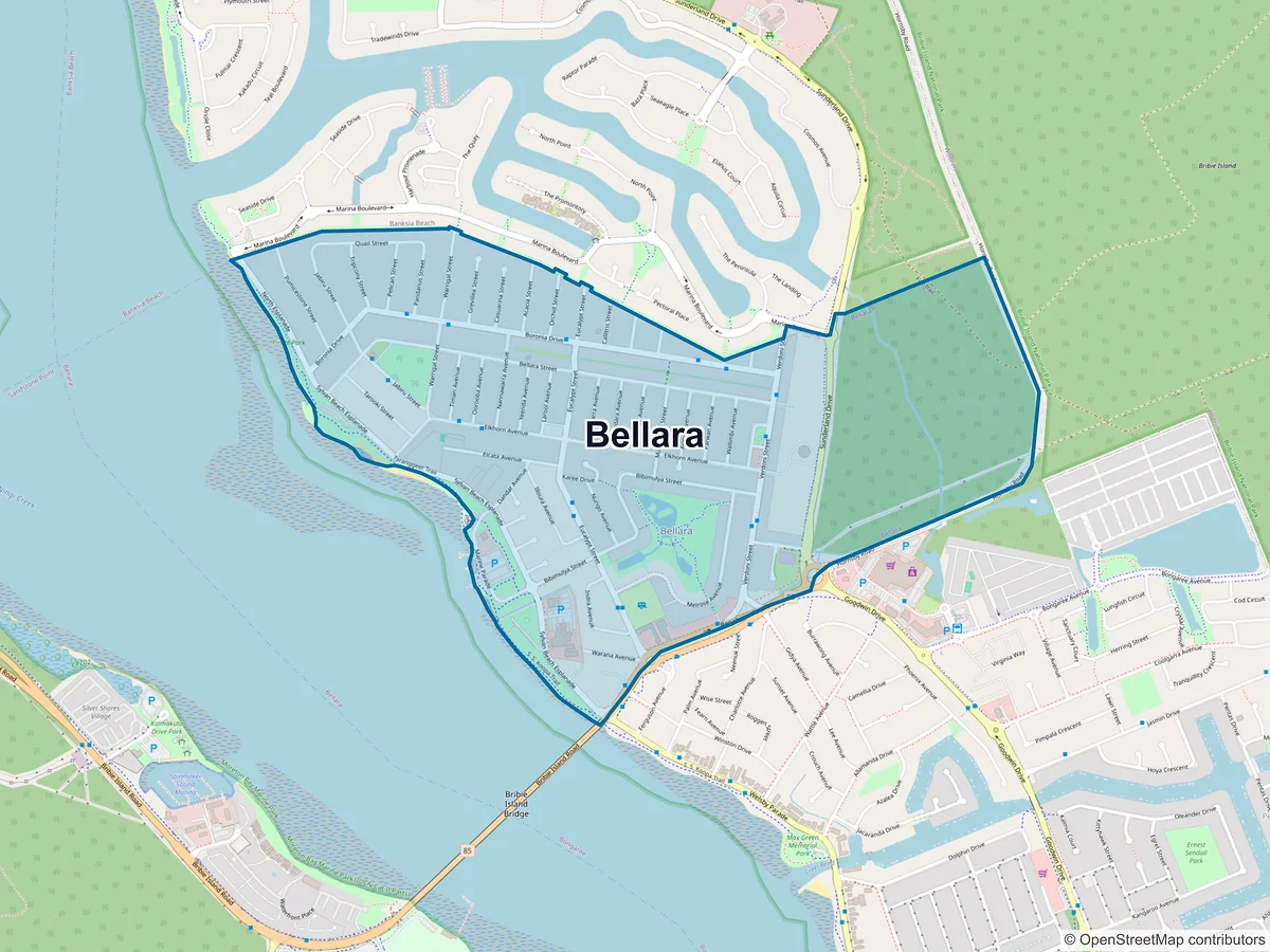 Map of Bellara, QLD, Australia