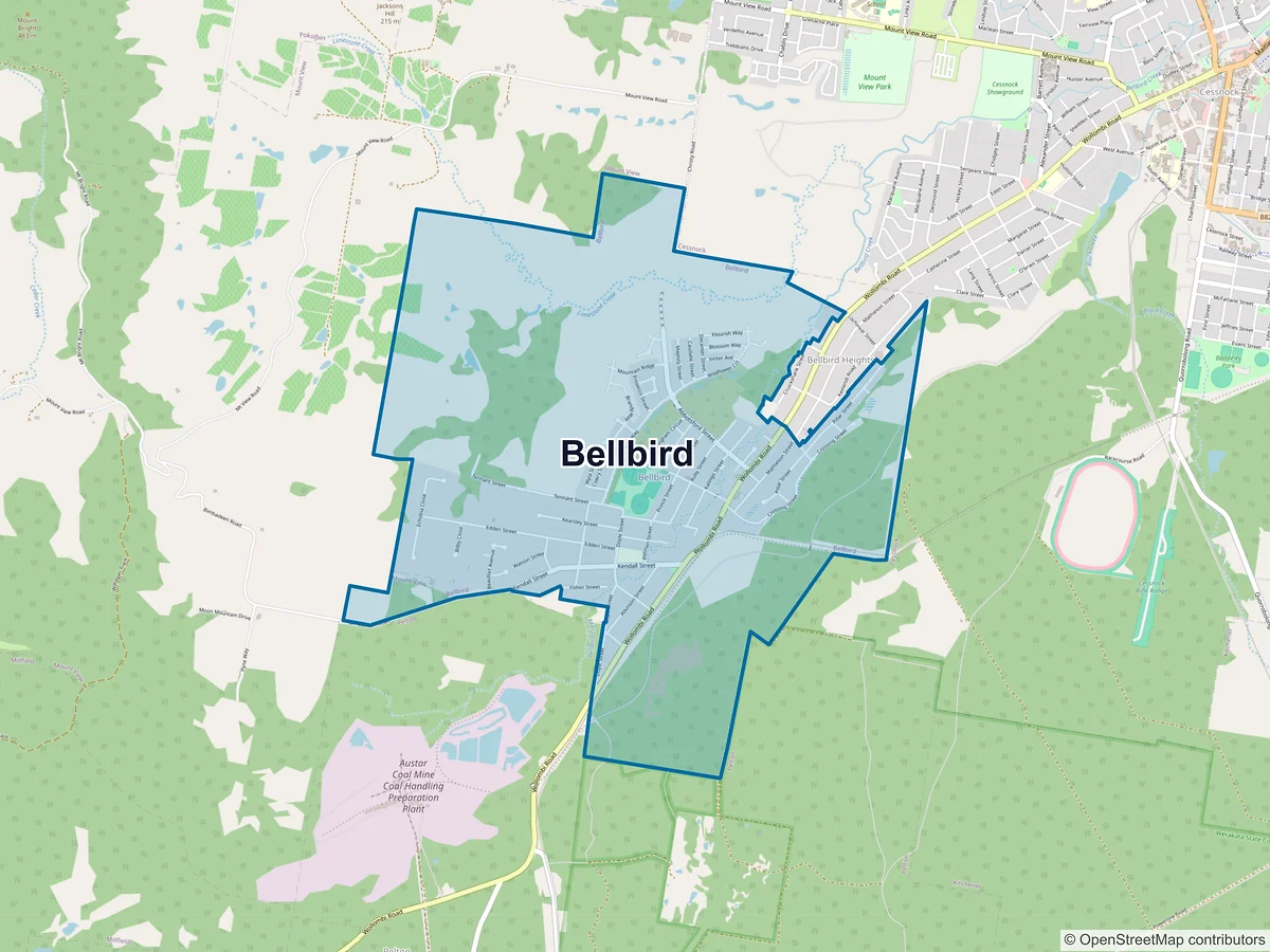 Map of Bellbird, NSW, Australia