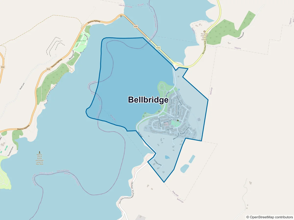 Map of Bellbridge, VIC, Australia