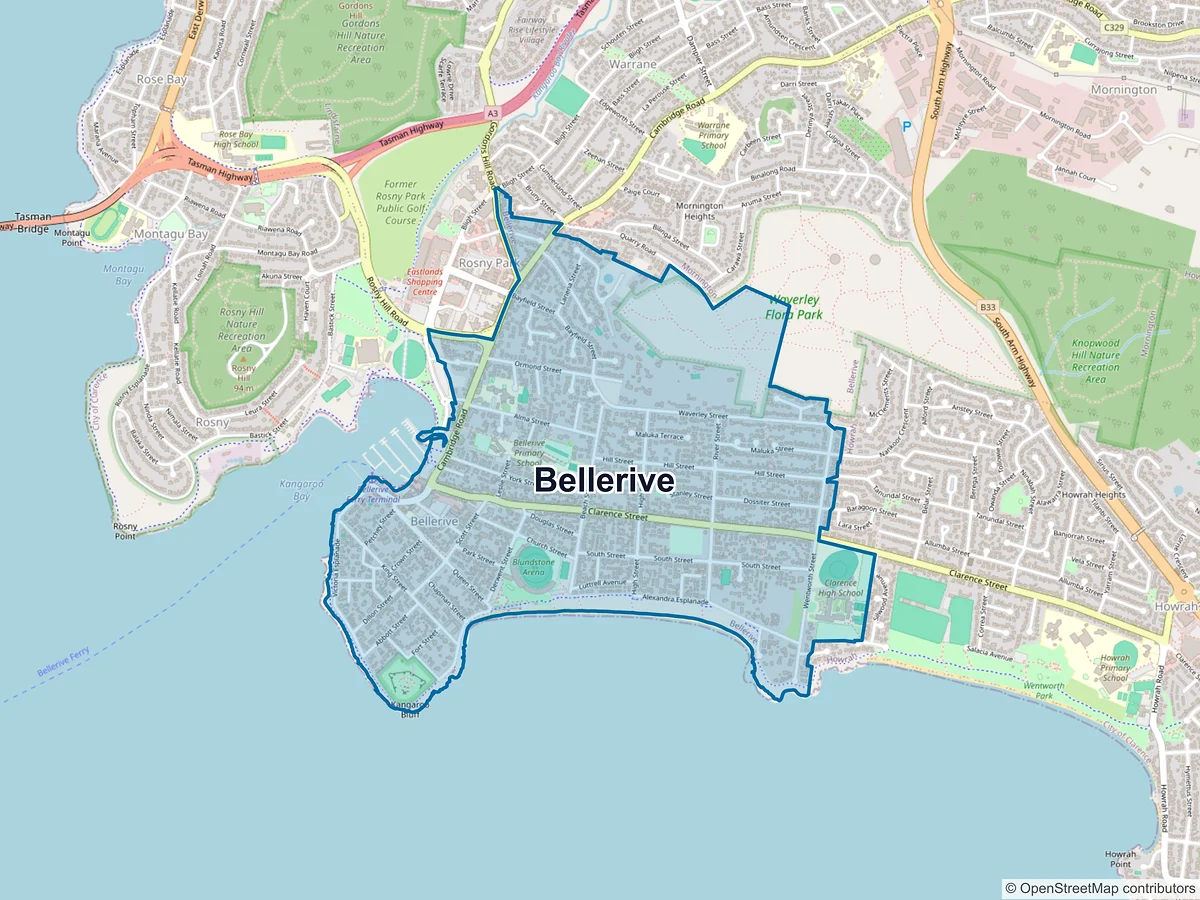 Map of Bellerive, TAS, Australia
