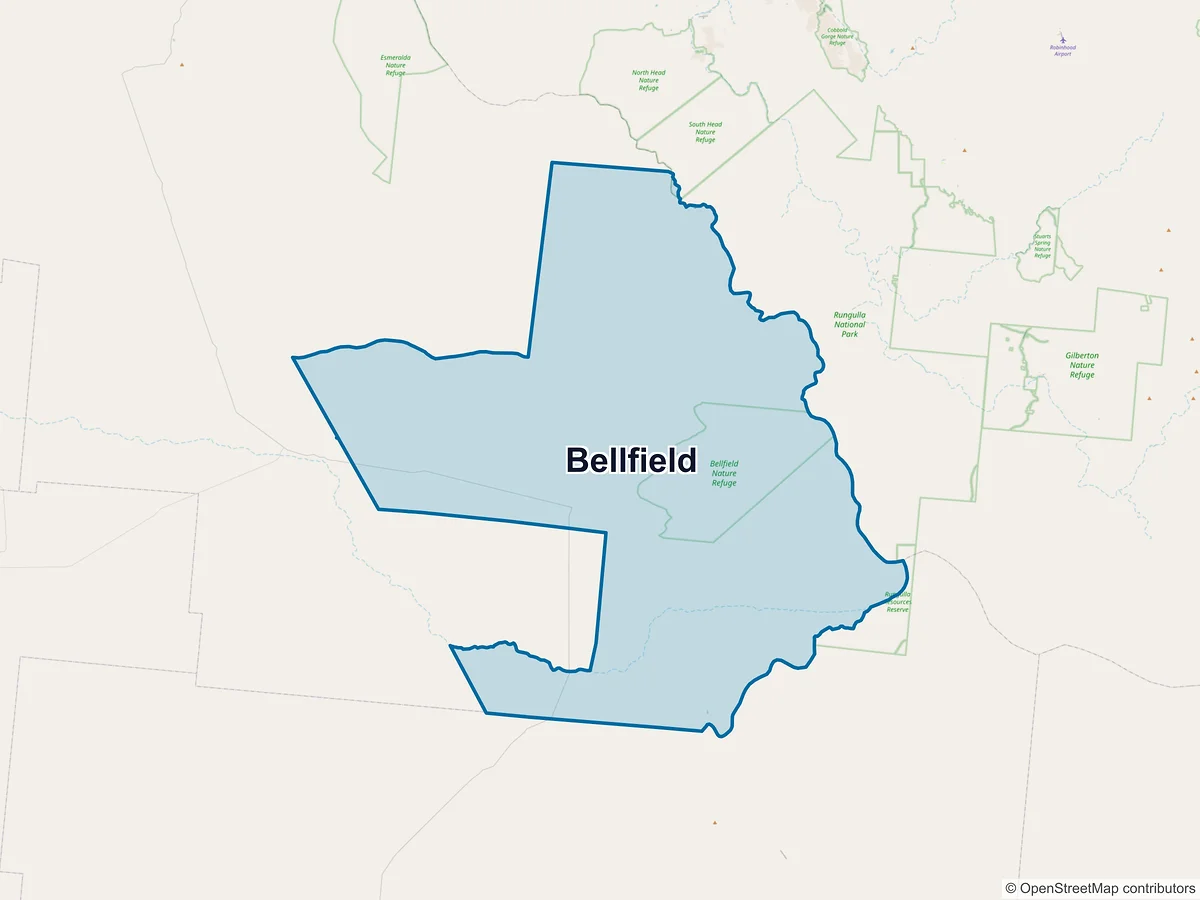 Map of Bellfield, QLD, Australia