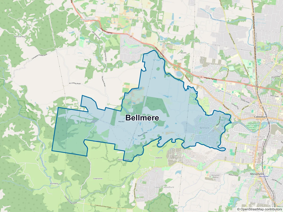 Map of Bellmere, QLD, Australia