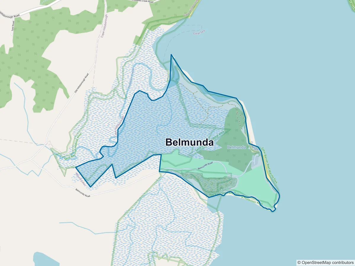 Map of Belmunda, QLD, Australia