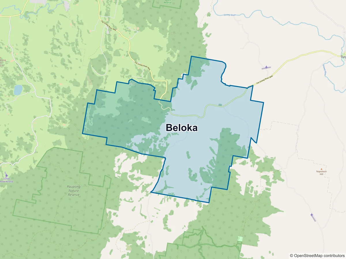 Map of Beloka, NSW, Australia