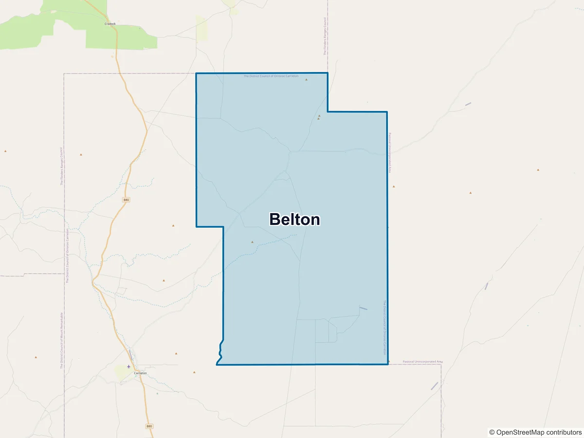 Map of Belton, SA, Australia