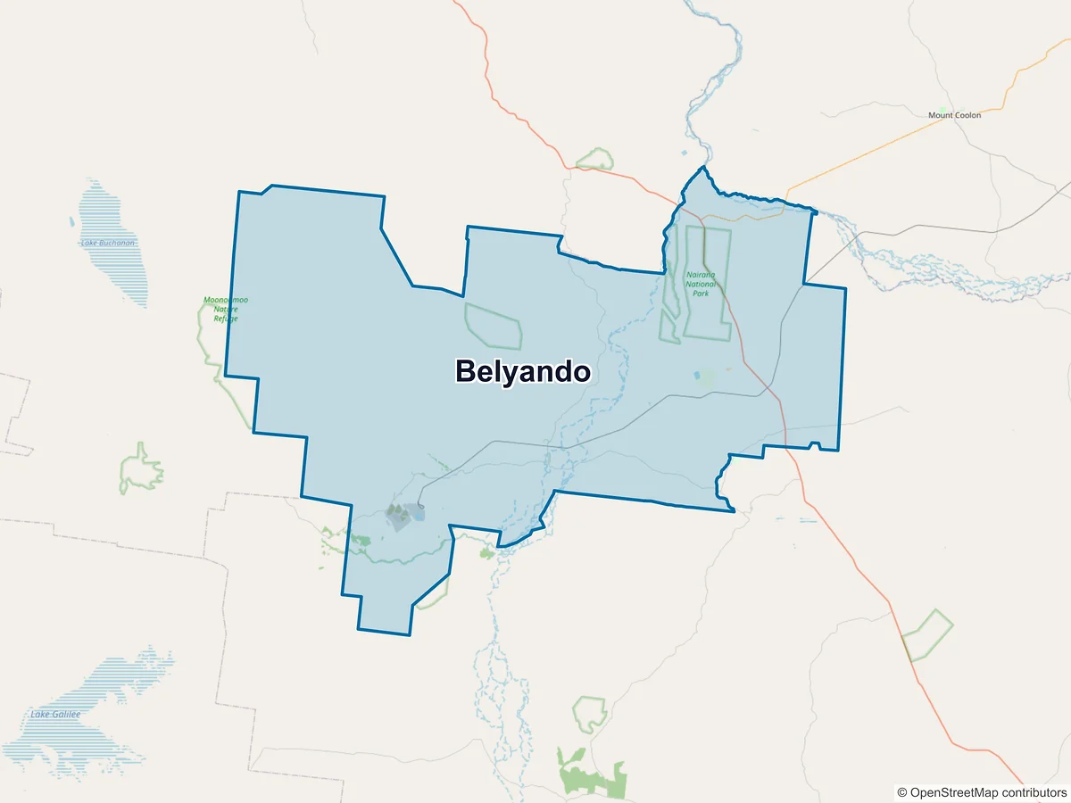 Map of Belyando, QLD, Australia