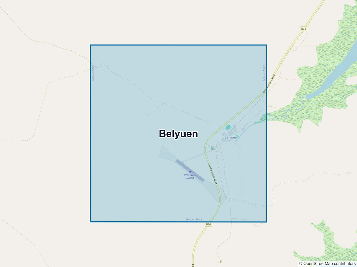 Map of Belyuen, NT, Australia