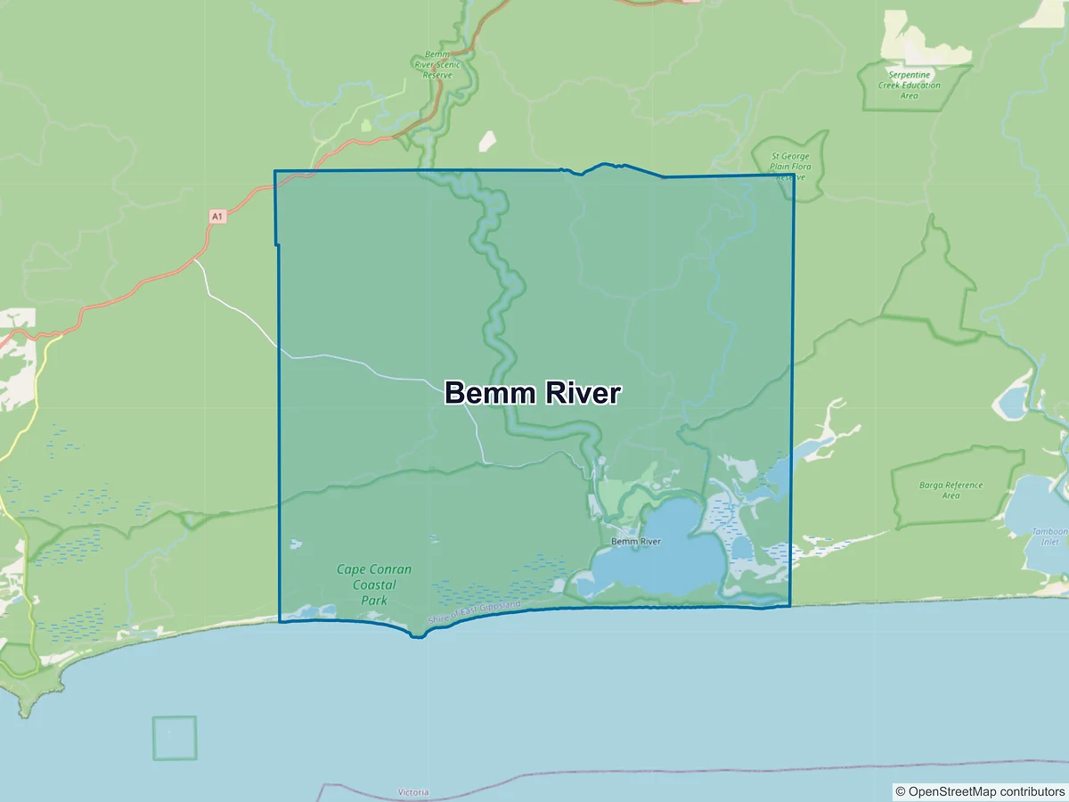 Map of Bemm River, VIC, Australia