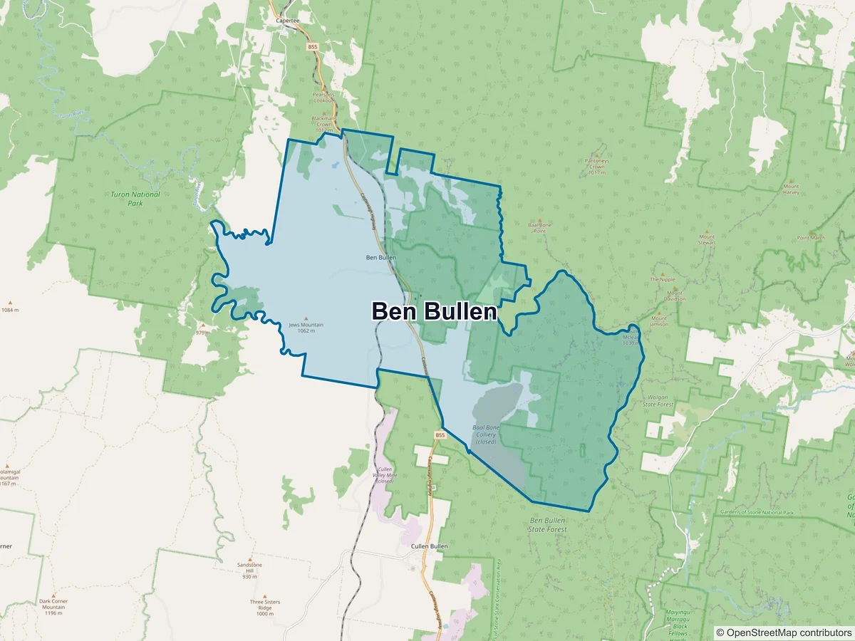 Map of Ben Bullen, NSW, Australia